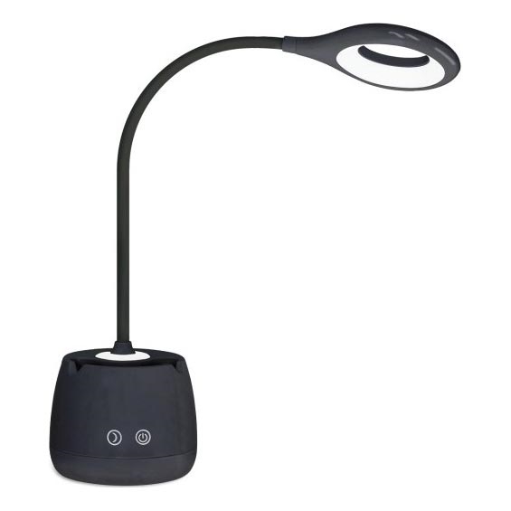 LED Prigušiva fleksibilna punjiva stolna lampa LUSIA LED/5W/5V 3000/4000K 1200 mAh crna