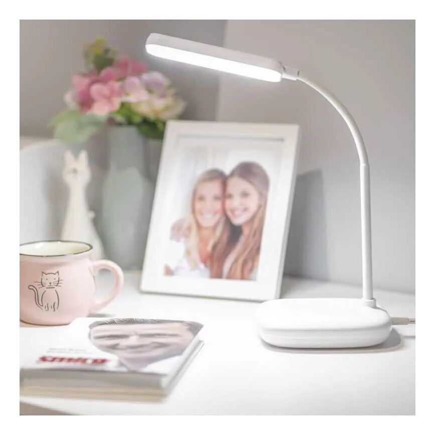 LED Prigušiva fleksibilna stolna lampa LED/12W/230V 3000K/4000K/6500K bijela