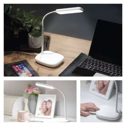 LED Prigušiva fleksibilna stolna lampa LED/12W/230V 3000K/4000K/6500K bijela