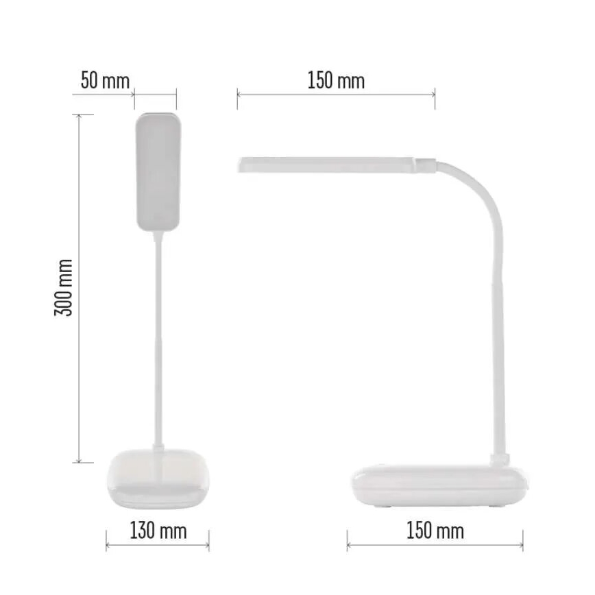 LED Prigušiva fleksibilna stolna lampa LED/12W/230V 3000K/4000K/6500K bijela