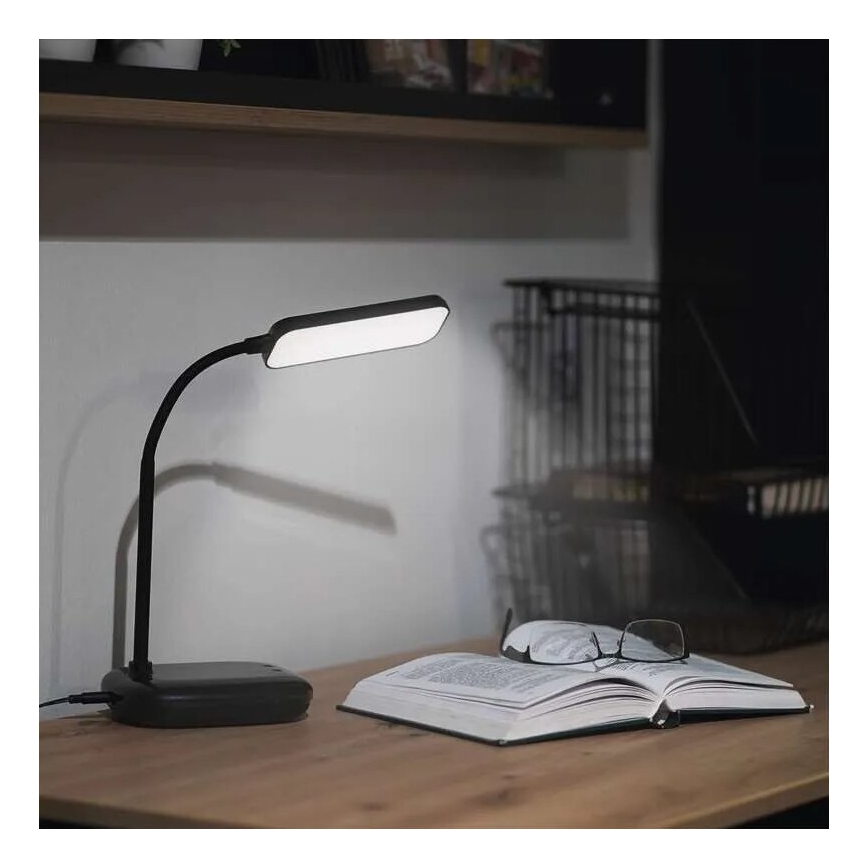 LED Prigušiva fleksibilna stolna lampa LED/12W/230V 3000K/4000K/6500K crna