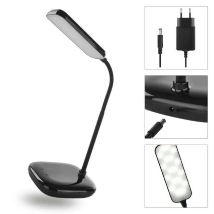 LED Prigušiva fleksibilna stolna lampa LED/12W/230V 3000K/4000K/6500K crna