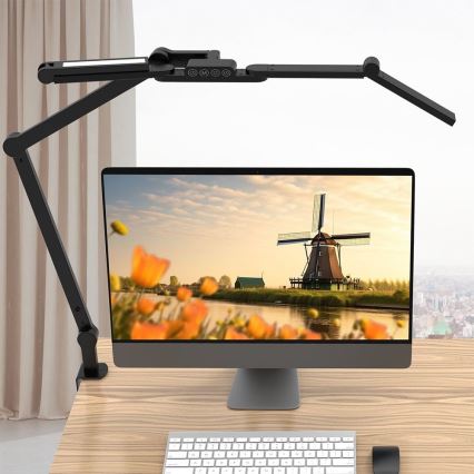 LED Prigušiva dodirna fleksibilna stolna lampa POINTIQ LED/24W/230V 3000-6500K CRI 92 crna