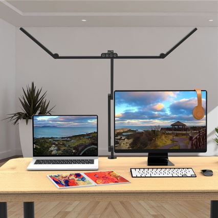 LED Prigušiva dodirna fleksibilna stolna lampa POINTIQ LED/36W/230V 3000-6500K CRI 92 crna