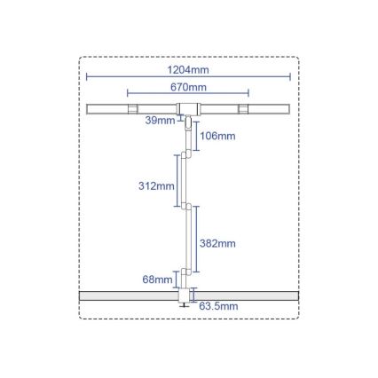 LED Prigušiva dodirna fleksibilna stolna lampa POINTIQ LED/36W/230V 3000-6500K CRI 92 crna