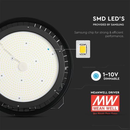 LED Prigušiva industrijska svjetiljka High Bay LED/500W/230V 4000K IP65 crna