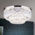 LED Prigušiva kristalna stropna svjetiljka PRISM LED/80W/230V pr. 55 cm sjajni krom