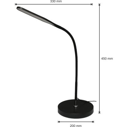 LED Prigušiva lampa 3u1 LED/10W/230V 3000/4000/6000K CRI 90 crna