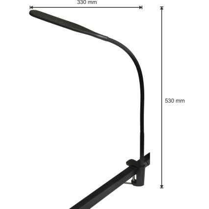 LED Prigušiva lampa 3u1 LED/10W/230V 3000/4000/6000K CRI 90 crna