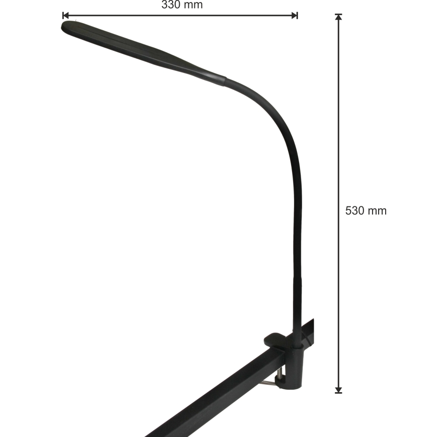 LED Prigušiva lampa 3u1 LED/10W/230V 3000/4000/6000K CRI 90 crna