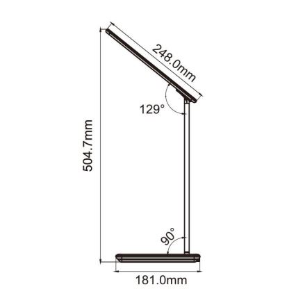 LED Prigušiva stolna lampa s upravljanjem na dodir i bežičnim punjenjem JOY LED/6W/230V + USB bijela