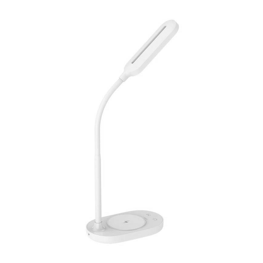 LED Prigušiva stolna lampa s upravljanjem na dodir i bežičnim punjenjem OCTAVIA LED/7W/230V bijela