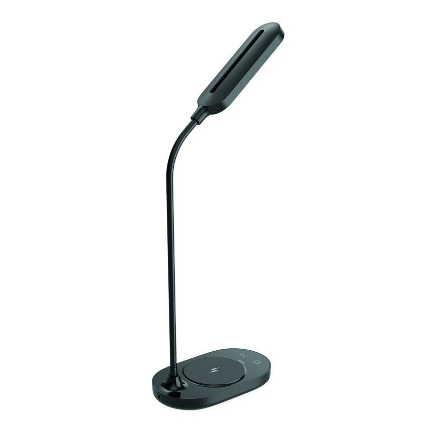 LED Prigušiva stolna lampa s upravljanjem na dodir i bežičnim punjenjem OCTAVIA LED/7W/230V crna
