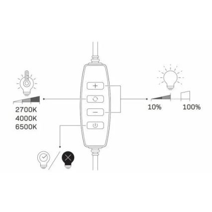 LED Prigušiva lampa sa stalkom i držačem za vloganje LED/10W/5V 2700-6500K
