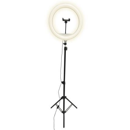 LED Prigušiva lampa sa stalkom i držačem za vloganje LED/15W/5V 2700-6500K