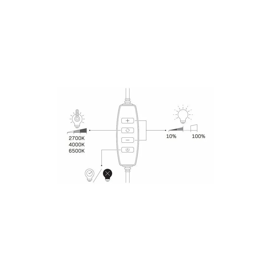 LED Prigušiva lampa sa stalkom i držačem za vloganje LED/15W/5V 2700-6500K
