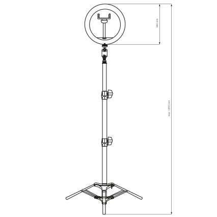 LED Prigušiva lampa sa stalkom i držačem za vloganje LED/15W/5V 2700-6500K