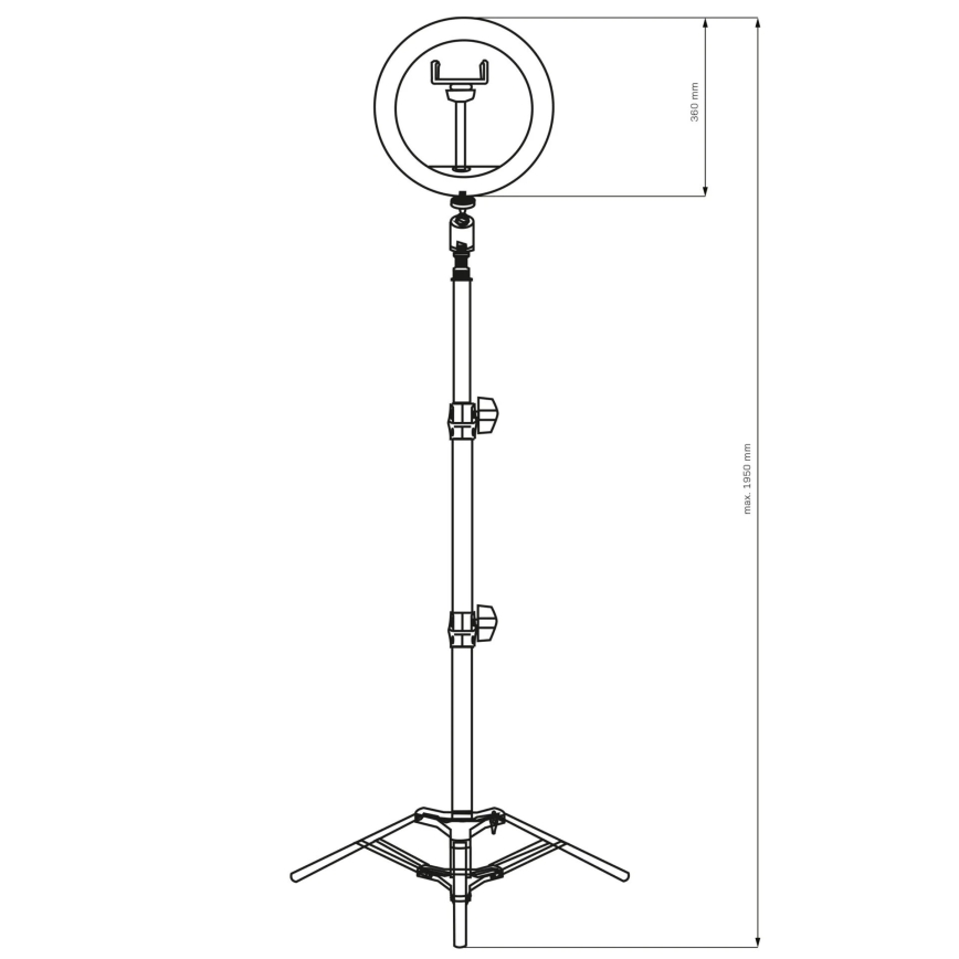 LED Prigušiva lampa sa stalkom i držačem za vloganje LED/15W/5V 2700-6500K
