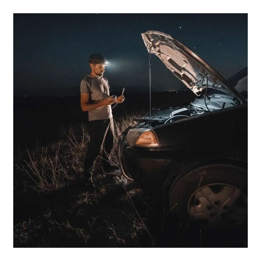 LED Prigušiva naglavna svjetiljka sa senzorom GP DISCOVERY CHW54 LED/3xAAA IPX5