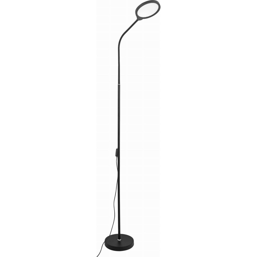 LED Prigušiva podna lampa 2u1 LED/10W/230V 3000-4500-6500K crna