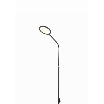 LED Prigušiva podna lampa 2u1 LED/10W/230V 3000-4500-6500K crna