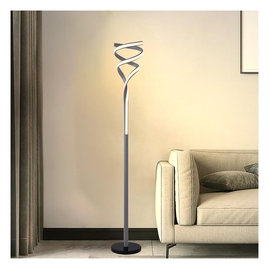 LED Prigušiva podna lampa LED/50W/230V 3000-6500K siva + daljinski upravljač