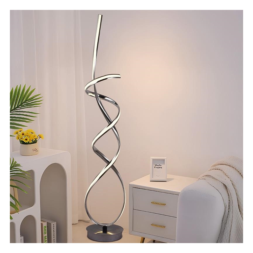 LED Prigušiva podna lampa LED/80W/230V 3000-6500K + daljinski upravljač