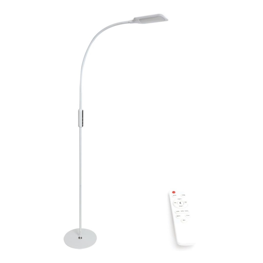 LED Prigušiva podna lampa LED/9W/230V 3000-6500K bijela + daljinski upravljač