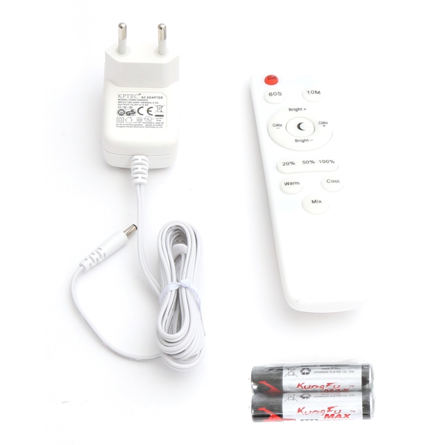 LED Prigušiva podna lampa LED/9W/230V 3000-6500K bijela + daljinski upravljač