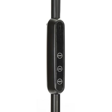 LED Prigušiva podna lampa LED/9W/230V 3000-6500K crna + daljinski upravljač