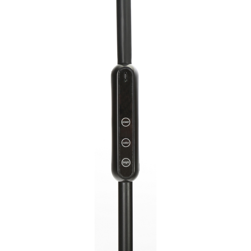 LED Prigušiva podna lampa LED/9W/230V 3000-6500K crna + daljinski upravljač
