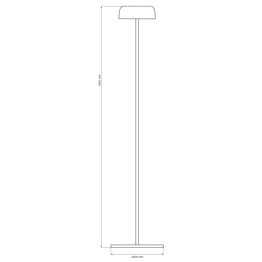 LED Prigušiva dodirna vanjska podna lampa TRYPOLIS LED/2W/5V USB 1800 mAh IP44 crna