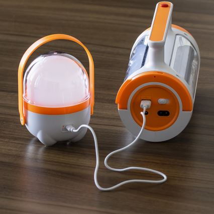 LED Prigušiva punjiva baterijska svjetiljka 2u1 s funkcijom powerbanka LED/5W/230V 3500 mAh