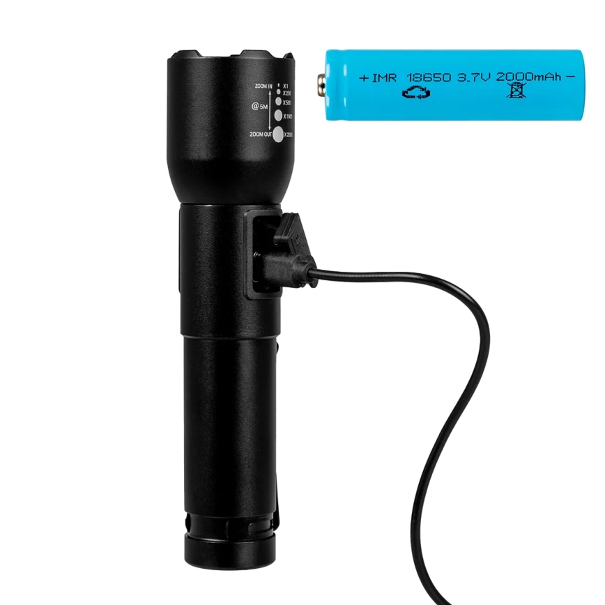 LED Prigušiva punjiva baterijska svjetiljka LED/20W/5V IPX4 800 lm 2000 mAh