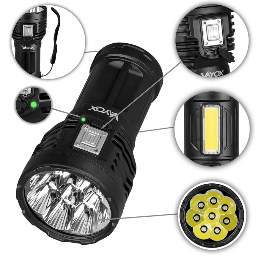 LED Prigušiva punjiva baterijska svjetiljka LED/5V IPX4 600 lm 1200 mAh