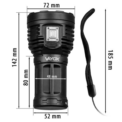 LED Prigušiva punjiva baterijska svjetiljka LED/5V IPX4 600 lm 1200 mAh