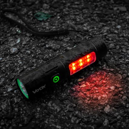 LED Prigušiva punjiva baterijska svjetiljka s crvenim svjetlom LED/5W/5V IPX4 250 lm 2000 mAh