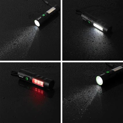LED Prigušiva punjiva baterijska svjetiljka s crvenim svjetlom LED/5W/5V IPX4 250 lm 2000 mAh