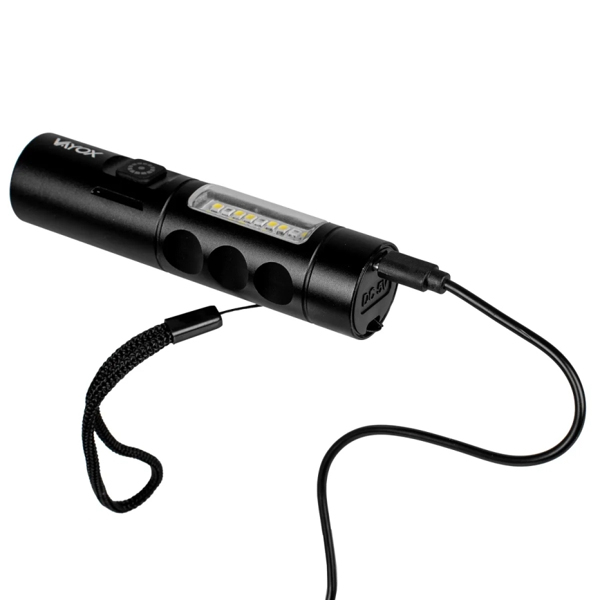 LED Prigušiva punjiva baterijska svjetiljka s crvenim svjetlom LED/5W/5V IPX4 250 lm 2000 mAh