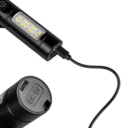 LED Prigušiva punjiva baterijska svjetiljka s crvenim svjetlom LED/5W/5V IPX4 260 lm 2000 mAh