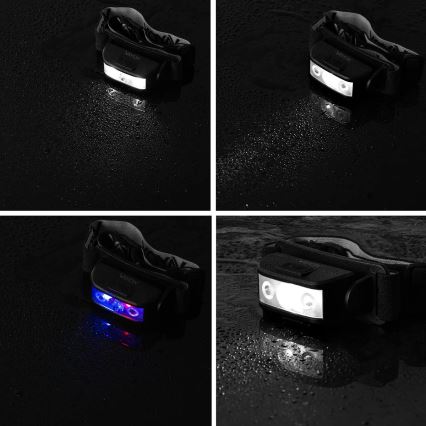 LED Prigušiva punjiva čeona svjetiljka 3xLED/5V IPX4 100 lm 1200 mAh