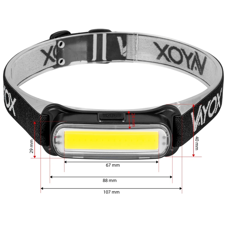 LED Prigušiva punjiva čeona svjetiljka LED/5V IPX4 300 lm 1200 mAh