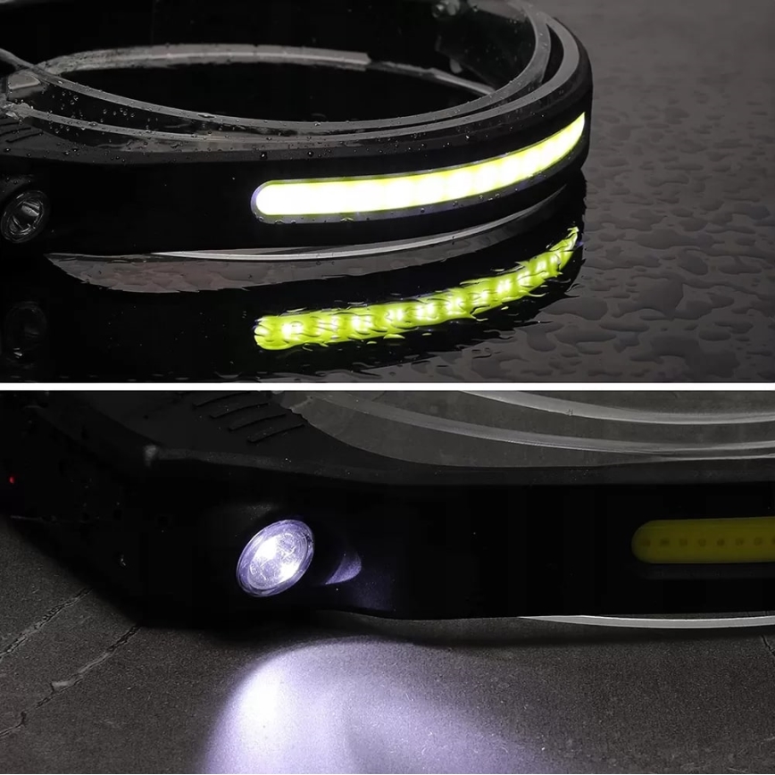 LED Prigušiva punjiva čeona svjetiljka sa senzorom 2xLED/5V IP44 350 lm 1200 mAh