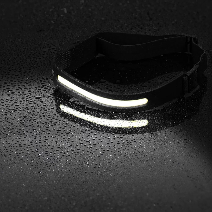 LED Prigušiva punjiva čeona svjetiljka sa senzorom 2xLED/5V IP44 350 lm 1200 mAh