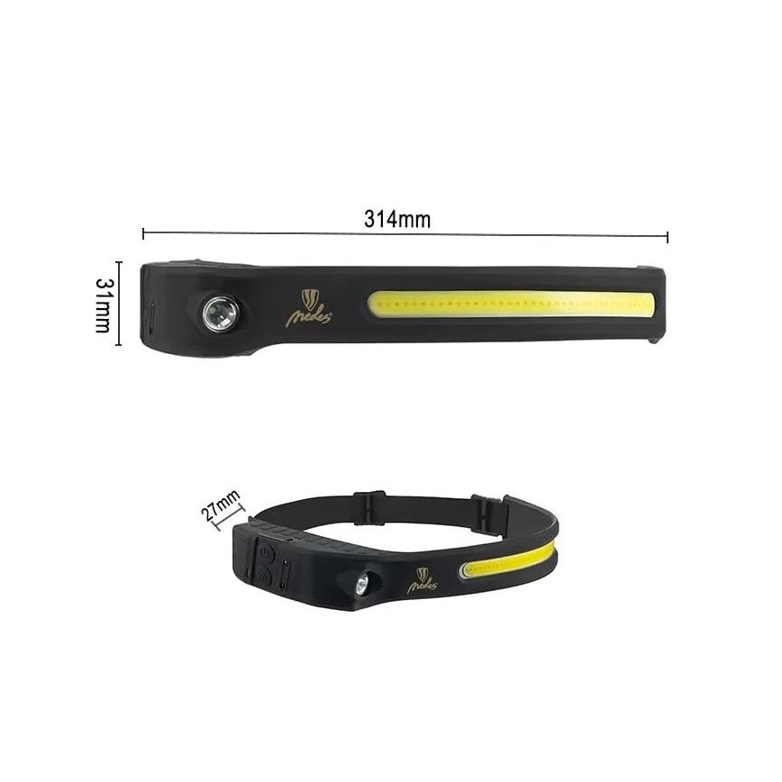 LED Prigušiva unjiva čeona svjetiljka sa senzorom LED/8W/5V IP44 570 lm 2000 mAh