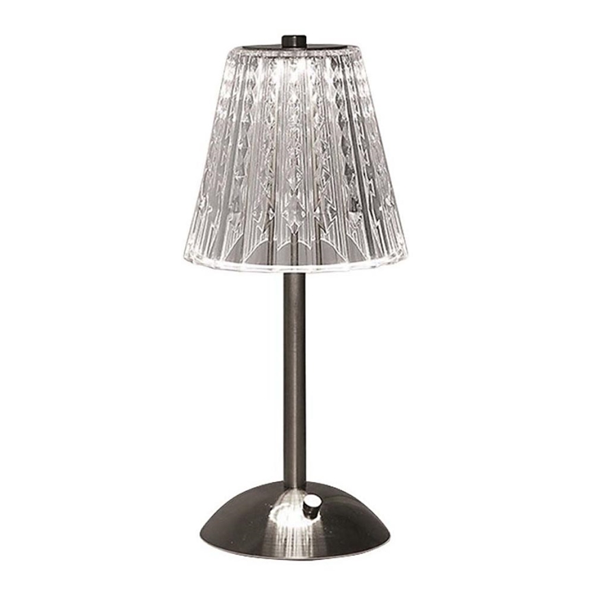 LED Prigušiva punjiva dodirna stolna lampa LED/2,4W/5V 3000-6000K 1800 mAh sjajni krom