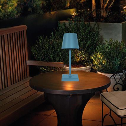 LED Prigušiva punjiva dodirna stolna lampa LED/3,5W/5V 5200mAh plava