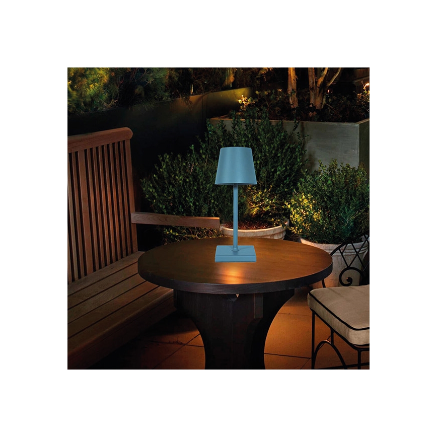 LED Prigušiva punjiva dodirna stolna lampa LED/3,5W/5V 5200mAh plava