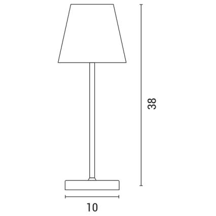 LED Prigušiva punjiva dodirna stolna lampa LED/3,5W/5V 5200mAh plava