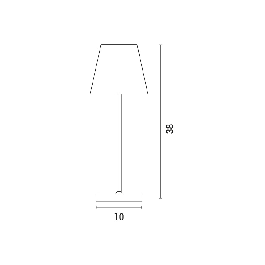 LED Prigušiva punjiva dodirna stolna lampa LED/3,5W/5V 5200mAh zelena